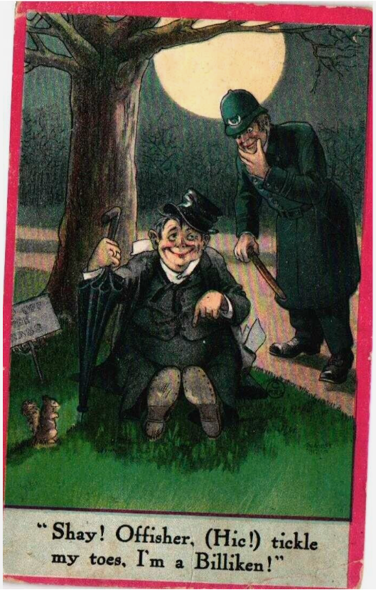 Billiken spoof postcard, 1911